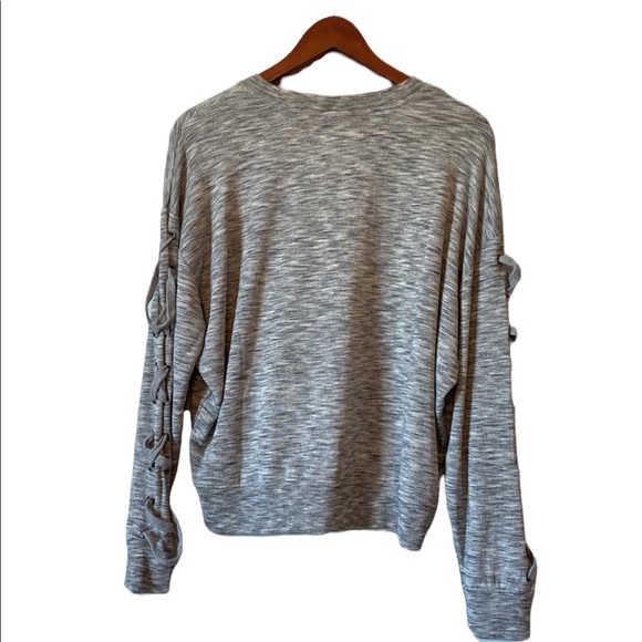 For the Republic Gray with Lacing Sweatshirt - Picture 4 of 9